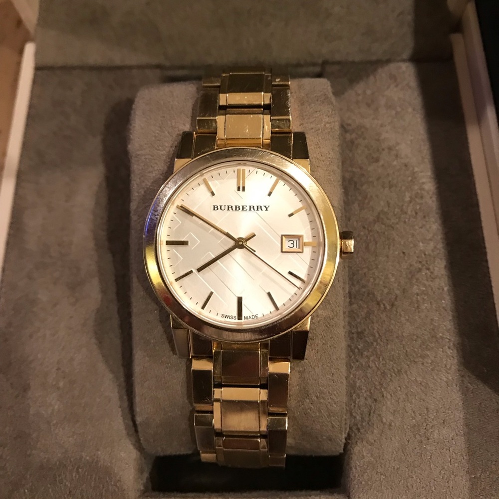 Gold Burberry Watch